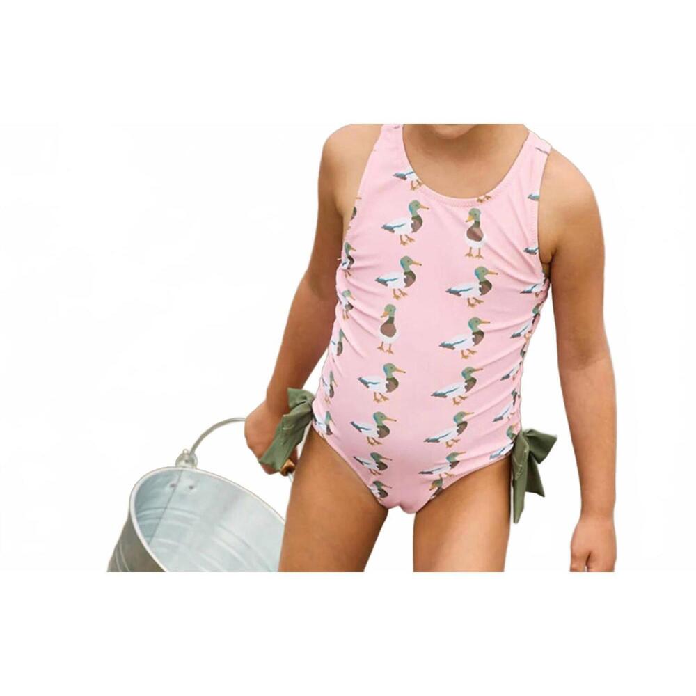 NEW PINK CHICKEN girl's mallard friends swimsuit in pink